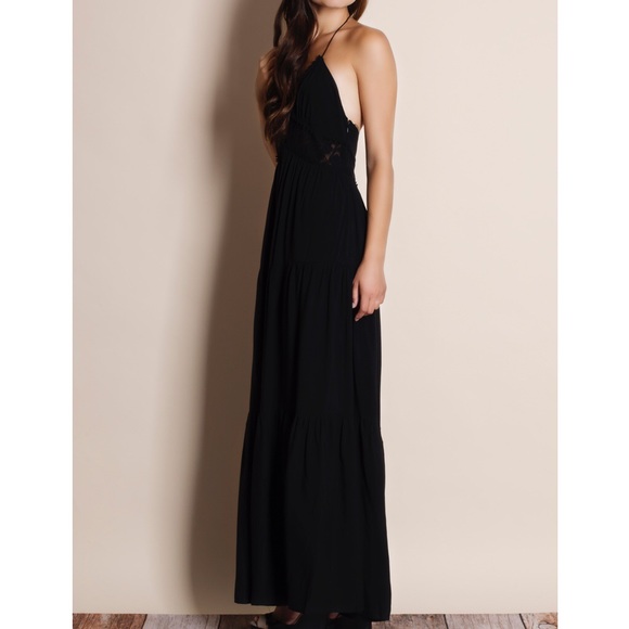 LAST PIECE Infinity Lace Insert T-back Maxi Dress - Picture 2 of 3