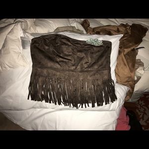 Shop Hopes fringe tube top