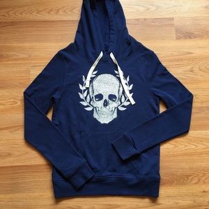 Express Sparkly Skull Hoodie!
