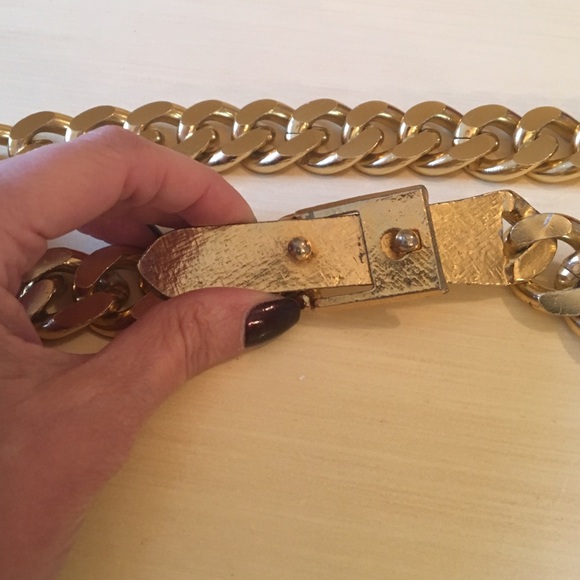 Vintage Pauline Rader Goldtone Chain Buckle Belt main image 4