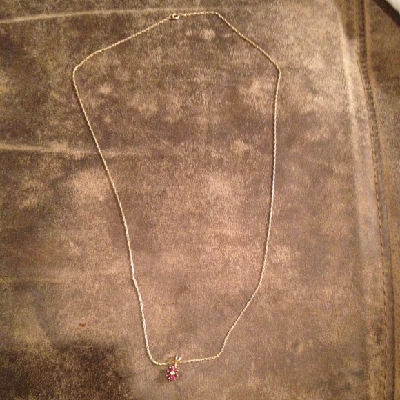 Ruby charm necklace
