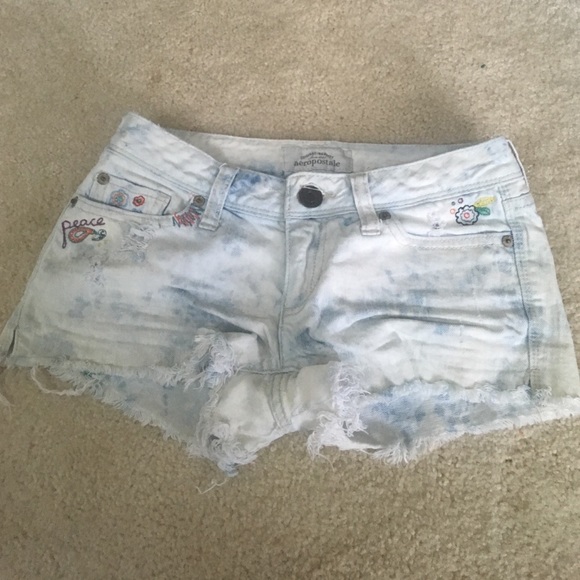 Acid Wash Denim Shorts
