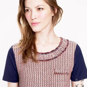 J. Crew Tweed-Front Tee
