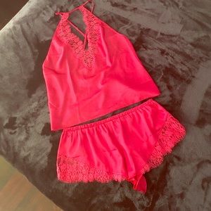 Chantilly Lace and Satin Cami/Short set