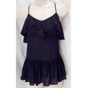 Free People Beaded Ruffle Tank