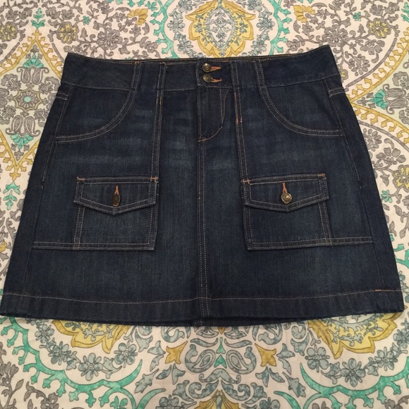 Old navy denim cargo mini skirt