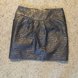TIBI metallic mini skirt with pockets