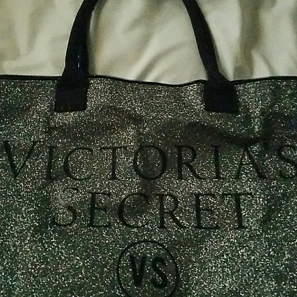 NWOT Victoria's Secret silver glitter bag