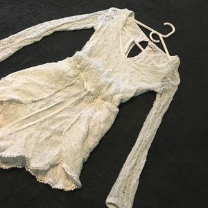 Abercrombie & Fitch white lace romper