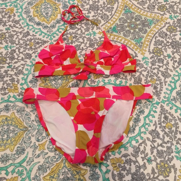 J. Crew geometric dot bikini