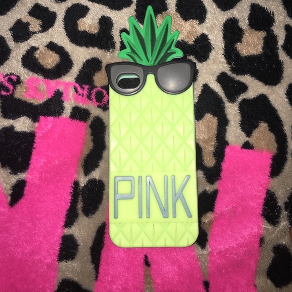 LOVE PINK Pineapple iPhone 5s Case - Picture 1 of 2