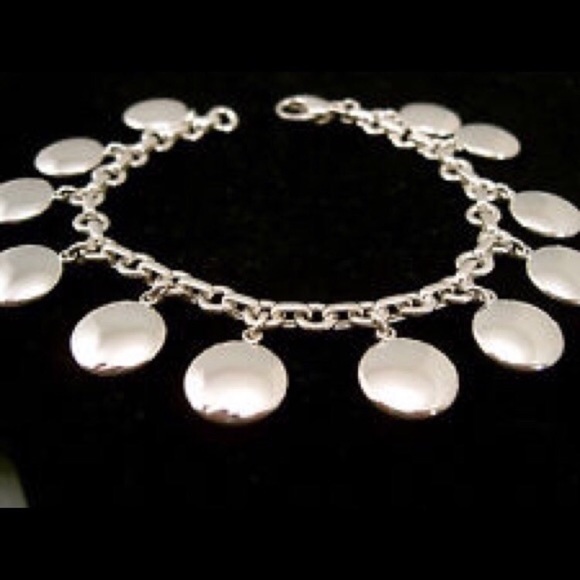 Rare Tiffany & Co Silver Disc Charm Bracelet