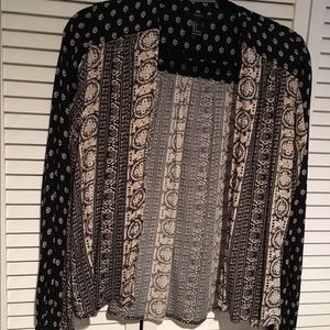 Black printed sweater