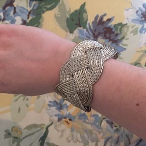 Silver braided bracelet