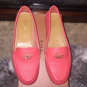 Coach a Watermelon Leather Flats