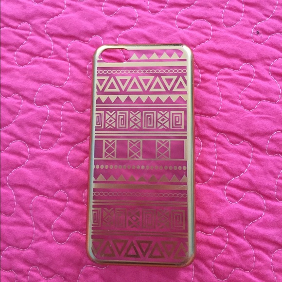iPhone 5c clear gold Tribal case