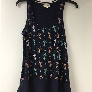 Maison Jules M Anchor Jersey Top w GGT Ruffle hem