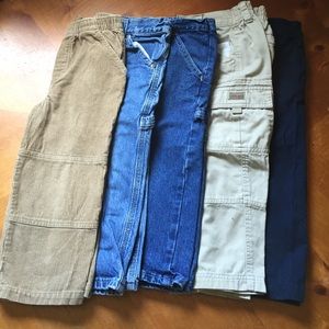 SOLD! 5 pairs of boys 4T pants all like new!