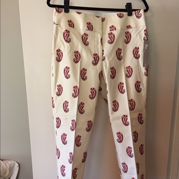 NWT Loft Julie fit paisley print ankle pants,