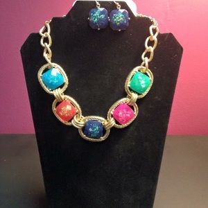 Multi Colored Stone Necklace