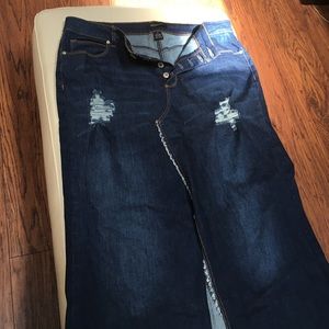 Ashley Stewart size 18 long jean skirt