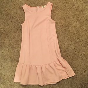 Pink, peplum dress