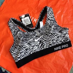 Nike Pro Padded Print Black Sport Bra