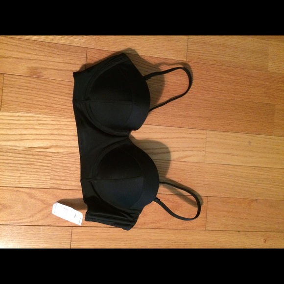 Old Navy Black Longline Bustier Swimsuit Top