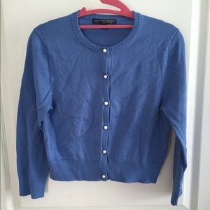 Brooks Brothers pearl button crop cardigan