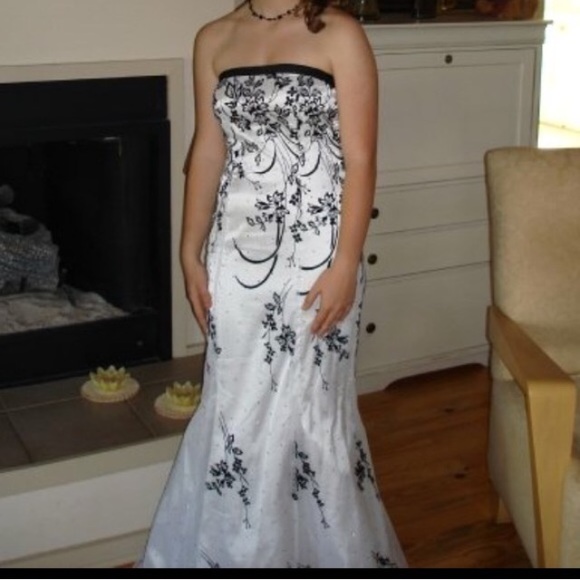 Night Way Collections Dresses & Skirts - Black and White Corset Gown 6