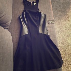 Express black fit and flare dress