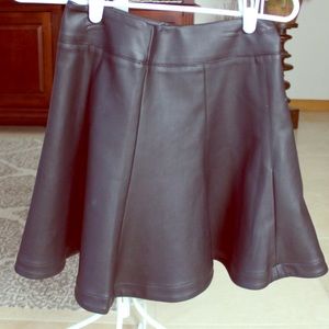 Express High-Waisted Leather Skirt