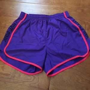PINK dark purple running shorts
