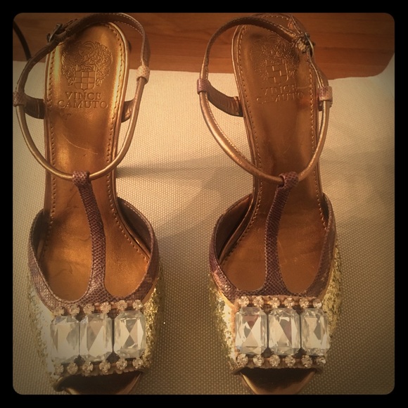 Vince Camuto sparkly platforms