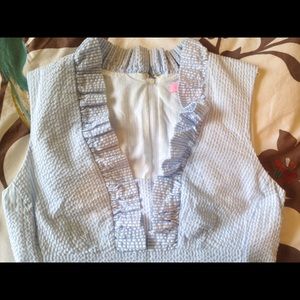 Lilly Pulitzer blue seersucker shift dress