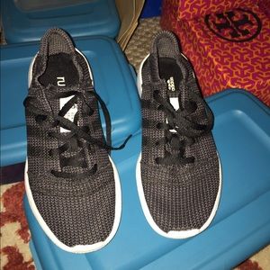 Black running shoes