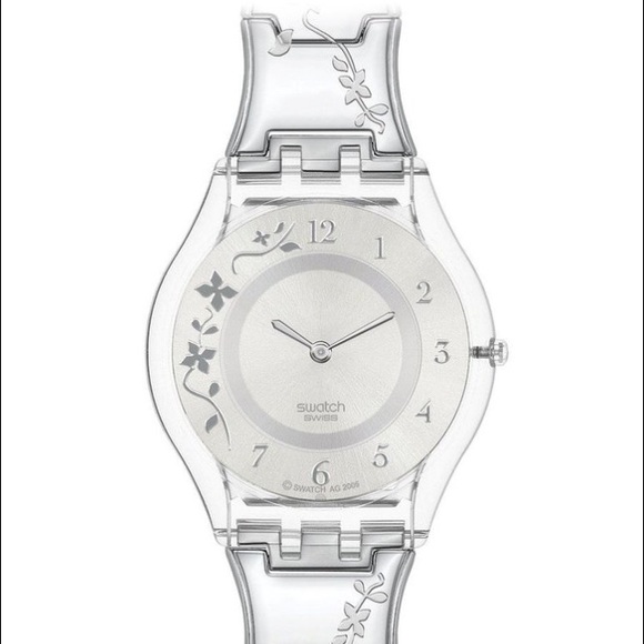 swatch skin silver watch