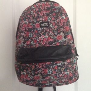 Vans Floral/Faux Leather Book Bag