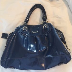Coach Blue Patent Leather purse