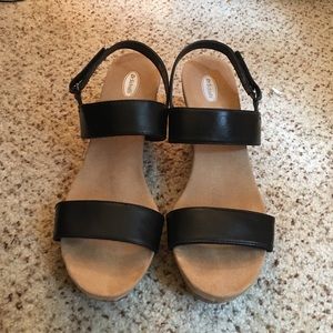 Dr. Scholl's Black Wedge Sandals