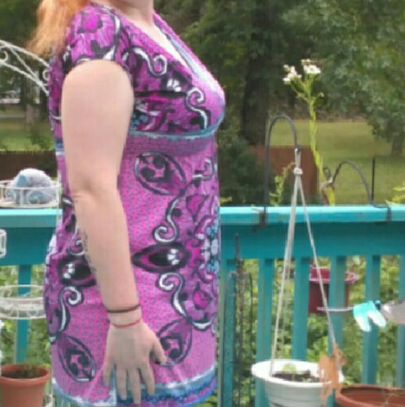 Clearance! Printed Mini Dress - Picture 2 of 4