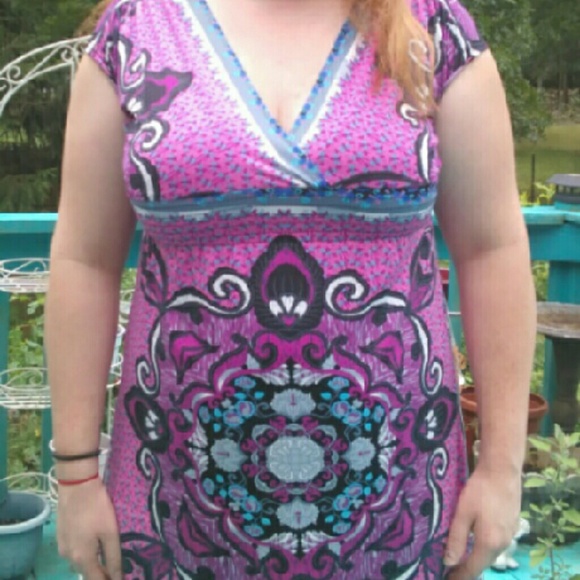 Clearance! Printed Mini Dress - Picture 3 of 4