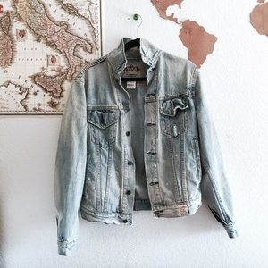 Abercrombie Vintage Distressed Heavy Denim Jacket