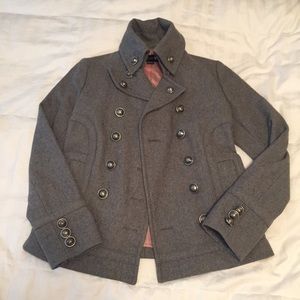 Forever21 Gray Military Overcoat