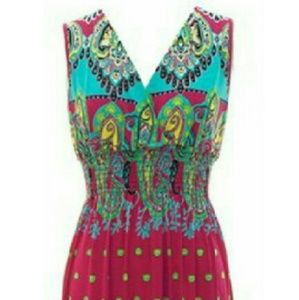 BNWT peacock paisley maxi dress