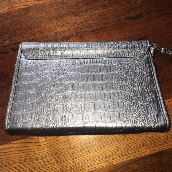 Maurice's Gray & Sequence Clutch With Wrist Strap - image 2