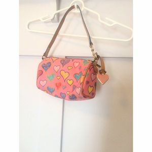 Dooney & Bourke pink heart patterned purse