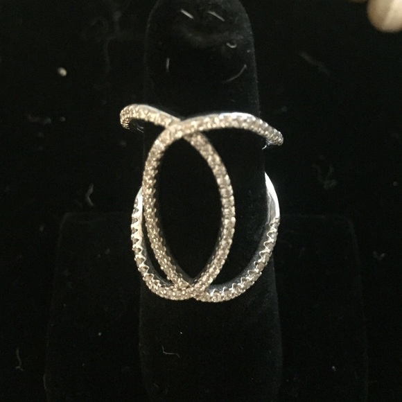 Sterling silver and swavorski ring