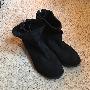 ...me Too Suede Slouch Booties