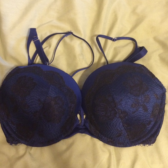 Vs lace strappy push bra